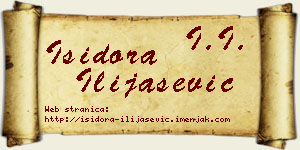 Isidora Ilijašević vizit kartica
